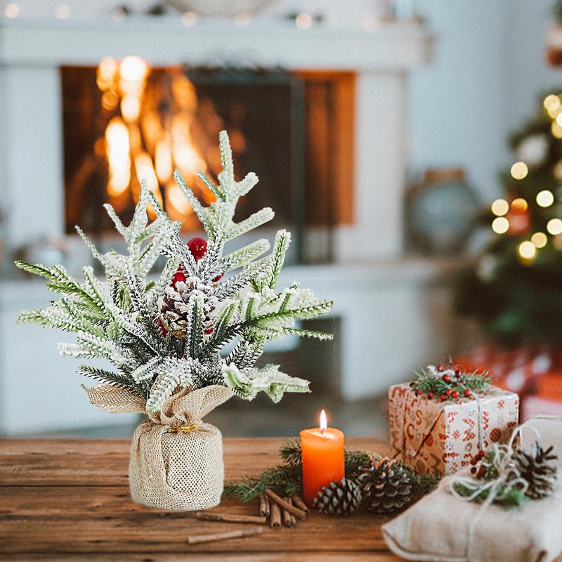 Desktop Xmas Tree Small Simulation Tabletop Decorative Xmas Trees for
