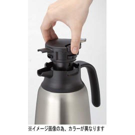 Peacock AHR-150-R Thermal Pot, Tabletop Pot, Heat Retention, Cold Retention, 0.4 gal (1.5 L), Stainless Steel, Red