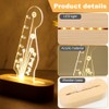 Hogurin Light Up Guitar Pick Holder, Acrylic Wood Desktop Picks