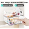 Ilauke Pack of 2 Transparent Drawer Organiser, Stackable Bathroom Organiser