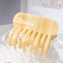 Prettyou Hair crab Medium Claw clips For Women ，Acetate Headwear ， (Marble beige)