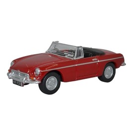 Oxford MGB in Tartan Red 1:76 railway scale diecast model