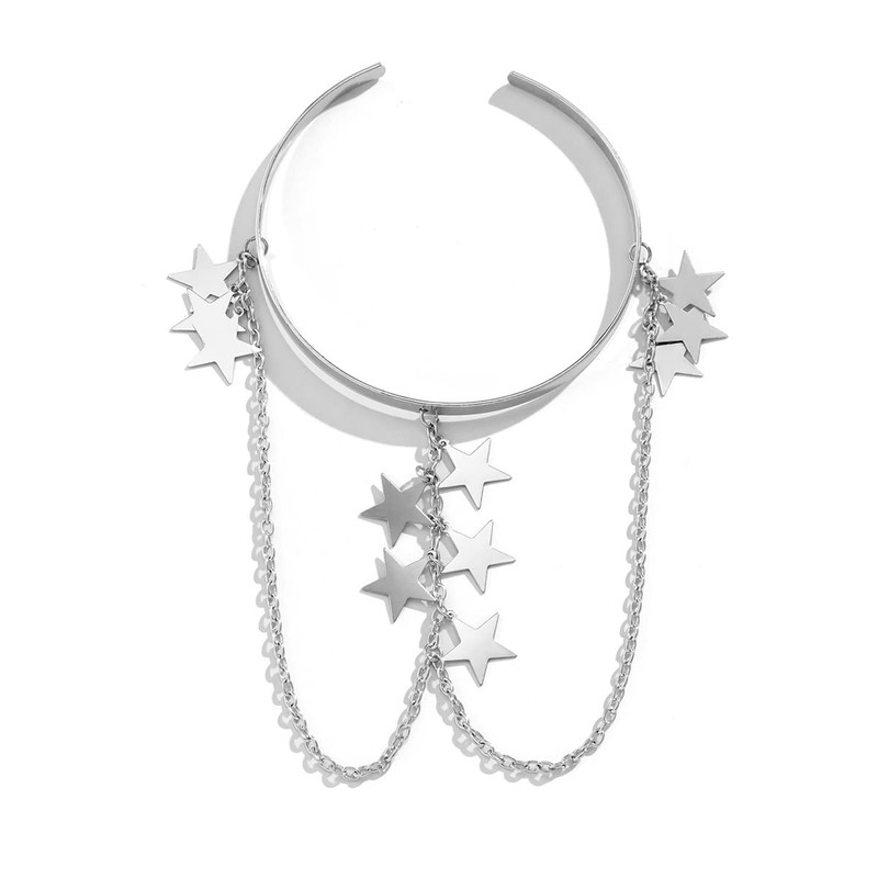 Bethynas Punk Chain Tassel Upper Arm Cuff Cute Butterfly Disc