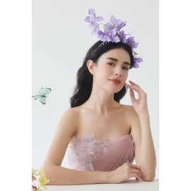 Coucoland Flower Fascinators for Women - Tea Party Floral Headband Church Kentucky Cocktail Derby Hats for Wedding Costume