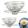 PAVIKE Coffee Dripper, Stainless Steel Dripper, 2-Pack, Different Size, Visible