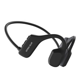 Black Open Ear Headphones Bone Conduction Headphones Bluetooth Running Headphones Wireless Reflective Safety Night Sport Waterproof Headset Cycling Workout Earbuds Lightweight Design Sweatproof