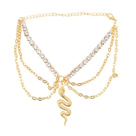 SAFIGLE Fashionable Rhinestone Anklet Women's Elegant Footwear Versatile Jewelry for Daily Friendship Special Events