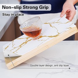 Drawer and Shelf Liner for Kitchen Cabinet,Non-Adhesive Cabinet Liner 18in x 10FT,Waterproof Shelf Paper Non-Slip Mats Cupboard Liners Contact Protect Dresser/Shelves/Table-Gold Marble