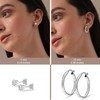 LeCalla 925 Sterling Silver 2 Pairs Small Hoop and Stud
