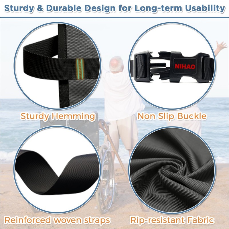 NIHAO Dual Oxygen Tank Holder for Wheelchiars, Oxygen Cylinder Bag