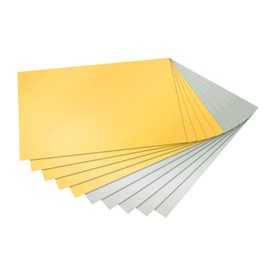 folia 611 Pad with Photo Card in Gold/Silver, DIN A4, 10 Sheets, 300 g/m², Ideal Basis for a Wide Range of Crafts Such as Window Pictures, Scrapbooking, Card Making