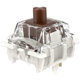 Zjmehty Gateron G Pro 3.0 Brown Switches for Mechanical Keyboard,3-Pin 55gf Tactile Feel/Pre-Lubed/Pin-Enhanced Switches(36pcs,Brown,3-Pin)