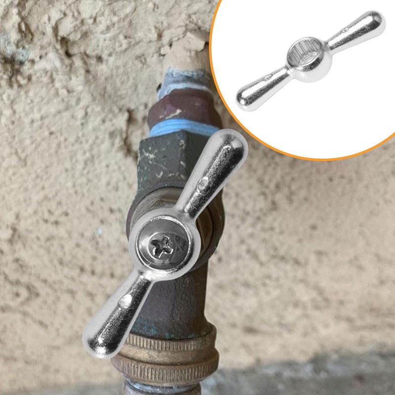 VIDABTE 01-5095 Bibb Sillcock Tee Handle,Metal Outside Faucet Hose Bibb