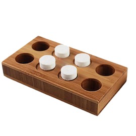 Desert Dress Japanese Bamboo Compressed Hygiene Towel Tray Holder (Tray for 4)