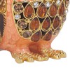 Owl Trinket Box Cute Appearance Brown Metal Jewelry Box for