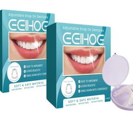 【Flash Deal】Temporary Teeth Perfect Cover,Adjustable Snap On,Moldable False Teeth for Beautiful Smile Oral - Specification: 2 count