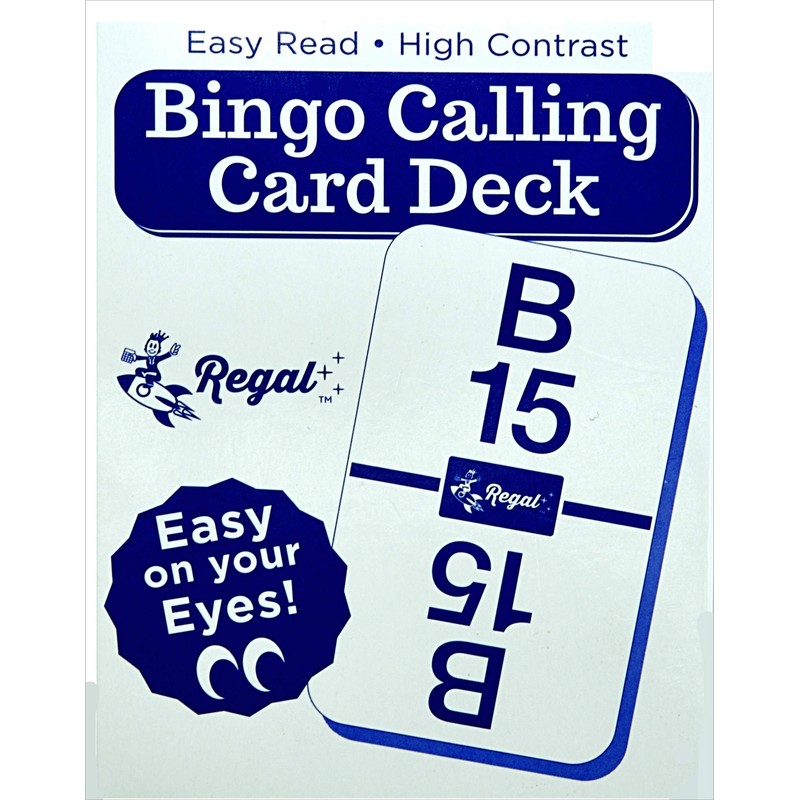 Regal Bingo Calling Cards Deck Reusable - Bingo Games for