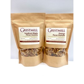 Homestead Gristmill — Non-GMO, Chemical-Free, All-Natural Sorghum Maple Pecan Granola/ Orange Pecan Granola (2 Pack)