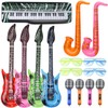 Inflatable Guitar Saxophone Microphone Balloons Musical Instrument Balloons Photo Booth