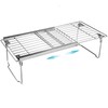 Orgneas Expandable Cabinet Shelf Organizer, Adjustable Freezer Shelf 15.8"-22" Thickened