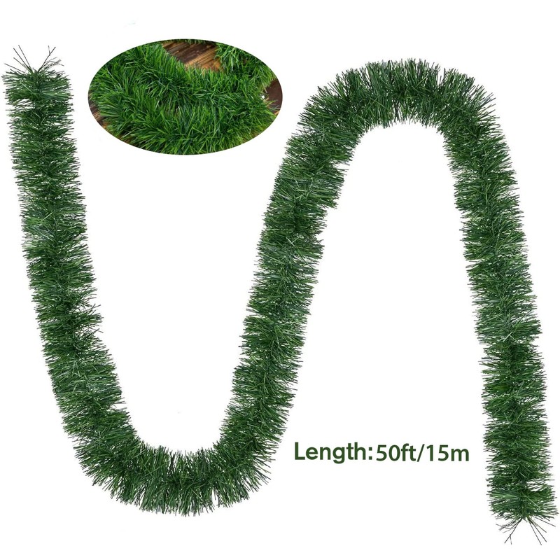 Christmas Garland, Artificial Non-Lit Soft Green Garlands - Festive Holiday