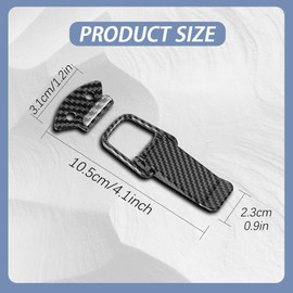 Kutyun 2PCS Car Bumper Clips, Bumper Quick Release, Front Rear Bumper Fastener Kit, Durable Carbon Fiber Car Bumper Security Hook Lock Clips, Universal Car Accessories Fit for Car Bumper (Large)