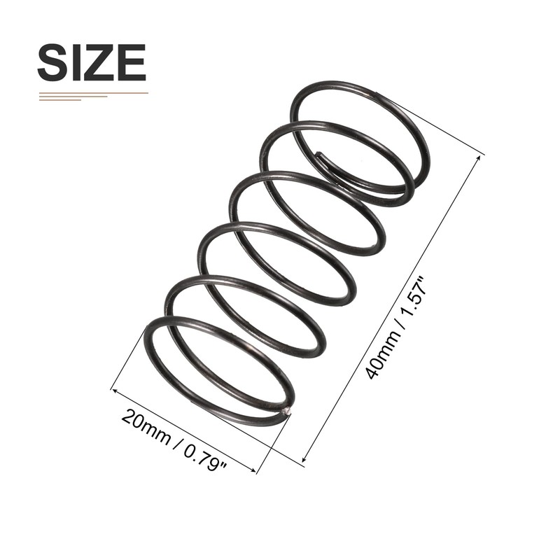 DTGN 1.2x20x40mm(DxODxL) Compression Spring - 10Pack - Good for Machinery