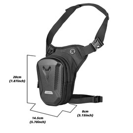 Gutriff Thigh Bag and Leg Bag for Men and Women, Sports Leg Bag for Running, Cycling, Motorcycle, Sports and Work, black, L, Casual