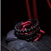 JJDreams Leather Bracelet Punk Rivets Bracelet Gothic Press Stud Wide