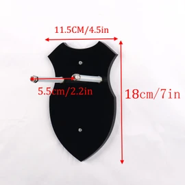 Sword wall mount sword stand wall hook display hanger wall mount for sword dagger axe keyblade no sword-vertical display (Black 2 sets)