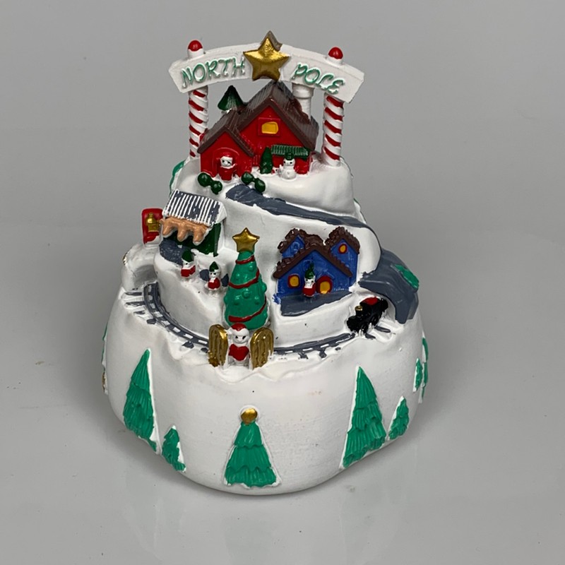 Christmas Village Ornament North Pole Village Ornament Xmas Snow House