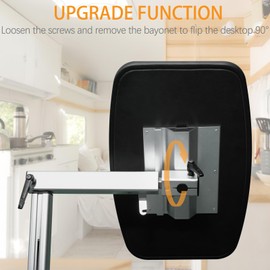 HWHongRV Upgrade Rv Table Leg with Folding Table Top, Swivels 360 Degrees Removable Premium Aluminum Alloy Rv Table Leg Bracket Accessories for Rv, Pontoon, Truck Camper, Travel Trailer… (White)