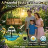 2026 New Solar Cascade Hanging Bird Bath Fountain, Outdoor Hanging