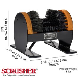 Scrusher - Deluxe Shoe & Boot Cleaner Brush Outdoor Heavy Duty Weather Resistant Boot Scraper Brush for Cleaning Mud, Slush, and Snow from Footwear – Made in The USA