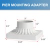 Zanritelit Cast Aluminum Pier Mount Base, 3" Diameter Pier Mount