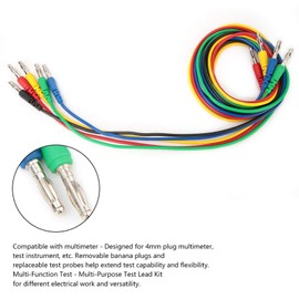 Línea De Prueba De Plátano, Cable De Prueba Banana Alambre De Plátano 4mm Banana Macho A Macho Conector Para Multímetro De Trabajo Eléctrico