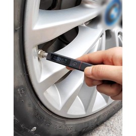 NORSHIRE mini Digital Tire Pressure Gauge with High Accuracy Sensor Type-C Charging Function OLED Display for Car Truck Bicycle with Atmospheric Pressure Gauge and Thermometer