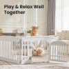 Dog Playpen Adjustable Folding Portable Pet Fence for Small to