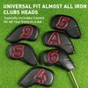 Golf Iron Headcovers 10 Pack Set Synthetic Leather with Magnetic