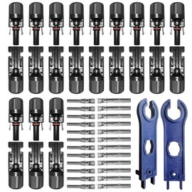 yeowdeo 24 Pcs Solar Connectors with Spanners 12 Pairs IP68 Waterproof Solar Panel Connector Male/Female (10AWG 12AWG 14AWG)