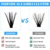 Cluster Eyelash Extensions, 144 Pieces, Cluster Eyelashes, Individual Eyelashes, D-Curls,