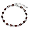 Silvershake 9.75ct. Natural Garnet 925 Sterling Silver 7 to 8.5