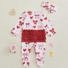 MoZiKQin Newborn Baby Girl Ruffle Romper Knit Sweater Footie Jumpsuit