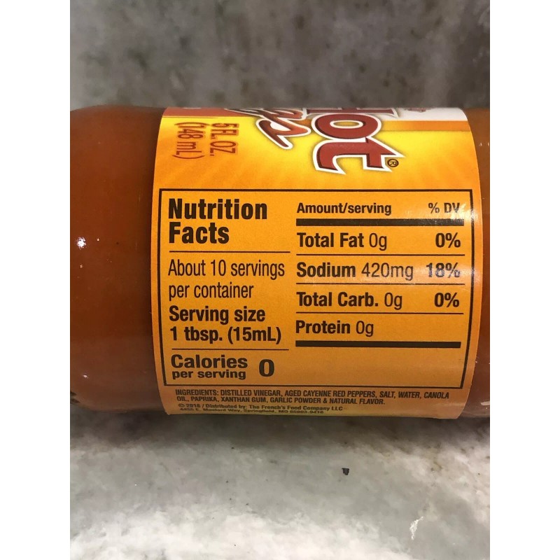 Frank’s RedHot Wings Buffalo Sauce:5 oz/148 ml.