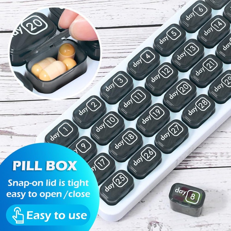 Belegao Pill Box Monthly - 31 Day Pill Case Organiser