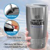Flairy Land Translator Tumbler 20oz Silver -I Don't Always Translate