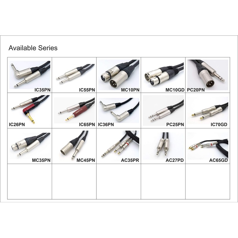 X-LEAD IC65PN030BK PLATINUM series, Very High-Quality Instrument cable for Guitar,