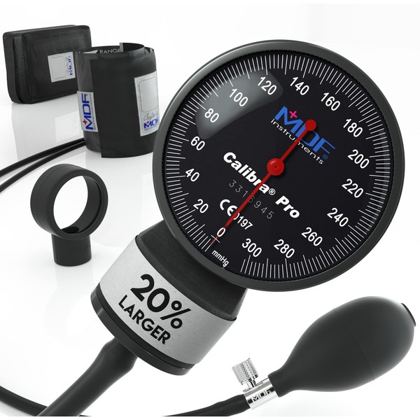 MDF® Calibra Pro Aneroid Sphygmomanometer - Professional Blood Pressure Monitor - Black (MDF808B-11)