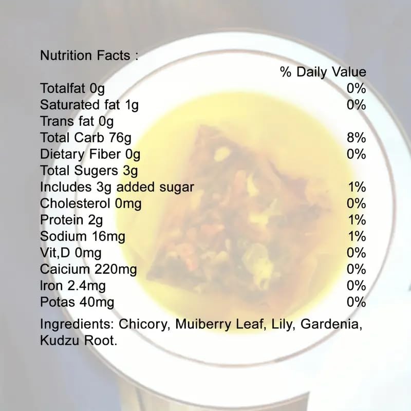 Chicory Muiberry Leaf Lily GardeniaKudzu Root Tea 30 Packs/bag, 菊苣栀子茶