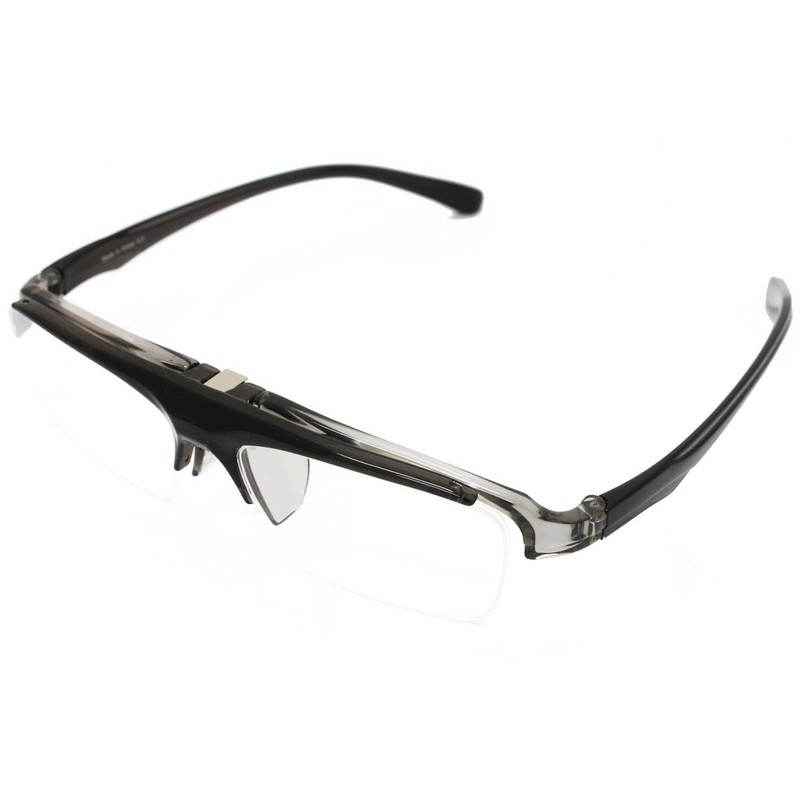 跳ね上げ老眼鏡 FUR-2000-1 COL.クリアダークグレイ (+2.00, クリアダークグレイ)